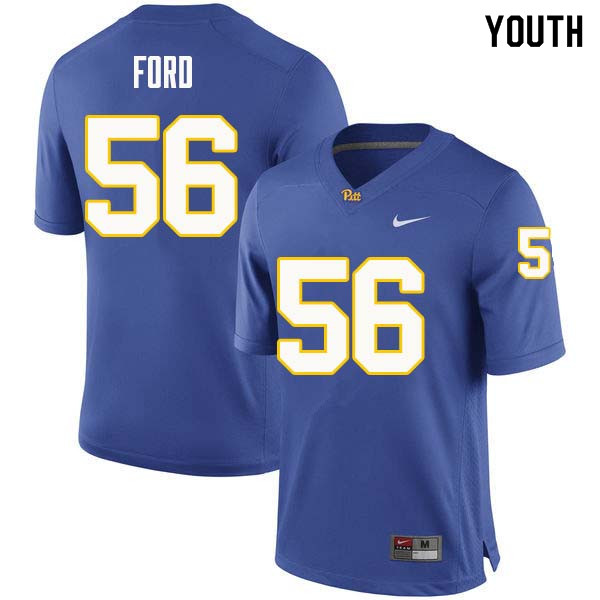 Youth #56 Brandon Ford Pittsburgh Panthers College Football Jerseys Sale-Royal